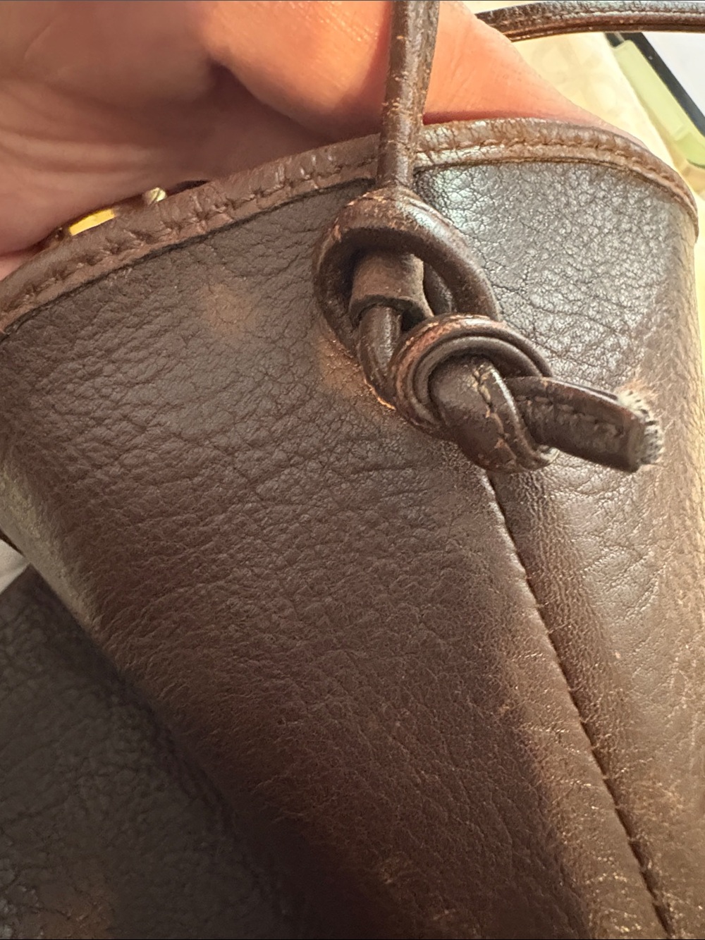 Vintage Brahmin Made in USA Leather Crossbody Bag - Dark Brown - Picture 7 of 7
